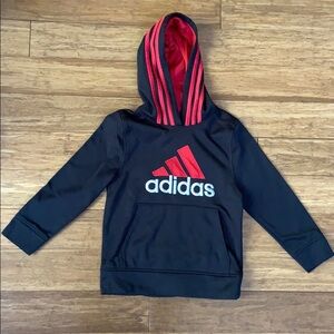☀️ 3/$36 or 2/$30 ADIDAS Boys Black/Red Full Zip Hoodie sz 7